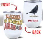 Adorable Blackbird Lover Tumbler for Coworkers and Friends Customized Name Tumbler Personalized With Lid Engraved 12oz with Lid - Image 5