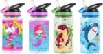Home Tune 15oz Water Bottle for Kids Girls Boys School, BPA Free, Leak Proof Flip Straw, Carry Loop, Easy Clean - Shark - Image 6