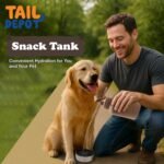 Tail Depot Snack Tank Dog Water Bottle Portable, Pet Water Bottles for Puppy with Food Container, Leak Proof Pet Dispenser for Cats, Small Animals, Dog Gift Accessories Walking, Hiking (1 Liter) - Image 5