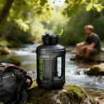 Buylorco 85oz Water Bottle Large Gallon Water Jug with Handle and 2 in 1 Flip-top Lid - Straw and Wide Mouth Drinking Hole BPA Free Perfect for Outdoor Sports, Gym, Camping (Black, 85oz) - Image 4