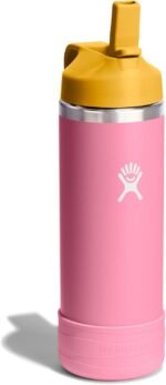 Hydro Flask Kids Water Bottle for School - Stainless Steel and Insulated with Straw Cap - 18 Oz in Dahlia - Image 3