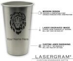 LaserGram Personalized Cup, Giraffe, Stainless Steel Reusable Shatterproof Tumbler, Custom Engraved Gift (16oz / 473ml, Stainless Steel) - Image 5