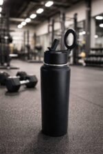 40oz Сoffee, Protein, Water Bottle – Vacuum Insulated Stainless Steel Cup, Leakproof, Black Travel Mug for Gym, Hot and Cold Coffee or Protein shake, Work, Hiking, Traveling, Sport best choice - Image 4