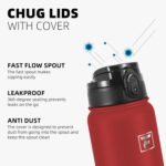 Fanhaw 20 oz Insulated Stainless Steel Water Bottle with Anti-Dust Chug Lid, Leakproof Vacuum Metal Bottle for Kids, Women & Men (Red) - Image 5