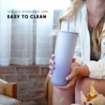 Simple Modern Plastic Tumbler with Lid and Straw | Reusable BPA Free Iced Coffee Cups Double Wall Smoothie Cup | Gifts for Women Men Him Her | Classic Collection | 24oz | Blush - Image 3