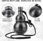 500ml Gourd Water Bottle, Retro Style Vacuum Insulated Cup, 316 Stainless Steel Double Wall Flask for Hot & Cold Drinks, Leakproof Travel Bottle for Hiking, Office, and Daily Use - Image 4