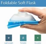 CLINTT 250ml Soft Flask, Foldable Running Water Bottle, TPU Folding Soft Water Flask, BPA-Free Collapsible Flask for Hydration Pack Running Vest, Cycling, Climbing, Hiking - 2Pcs, White - Image 3