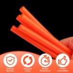 6pcs Replacement Straws for Gatorade Kids Rookie Metal Water Bottle, Reusable Plastic Straws for Gatorade Kids Rookie Metal Water Bottle Accessories (Orange) - Image 4