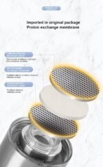 Hydrogen Water Bottle Portable Hydrogen Rich Water Generator Using SPE/PEM Technology 1500PPB Easy to Carry Glass Stainless 420 ML Steel Hydrogen Rich Water Bottle Birthday Gift - Image 5