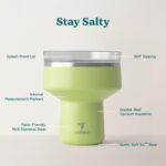 REDUCE Saltini 16 oz Cocktail Tumbler - Insulated Margarita Tumbler with Lid - Keeps Drinks Cold for 10 Hours - 360 Sippable Martini Glass Alternative - Shatterproof, Perfect for Parties - Mojito - Image 4