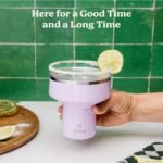REDUCE Saltini 16 oz Cocktail Tumbler - Insulated Margarita Tumbler with Lid - Keeps Drinks Cold for 10 Hours - 360 Sippable Martini Glass Alternative - Shatterproof, Perfect for Parties - Mojito - Image 6
