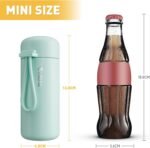Mini Water Bottle 5oz, This is A EXTRA MINI Flask! Small Insulated Water Bottle for Hot&Cold Drinks, Water Bottle Purse with Carry Handle - 100% Leakproof Perfect for Travel...(Mint) - Image 3
