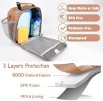 Lunch Box Kids,Premium Insulated Lunch Bag for Girls Boys,Soft Bag Mini Cooler Back to School Thermal Reusable Lunch Bag for Work School Picnic （Brown Dino - Image 5