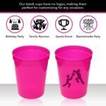 Rolling Sands 16 Oz Reusable Plastic Stadium Cups, Bulk 50 Pk, USA Made, BPA-Free Dishwasher Safe Plastic Tumblers, Blue - Image 5
