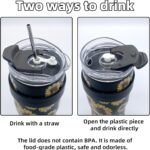 30/40 oz Tumbler Replacement Lids,1pack Spill Proof Straw Lids for YETI,Old Style RTIC,Ozark Trail and More,for Travel Tumblers,Stainless Steel Tumblers,Straw and Sippy Friendly(Black) - Image 4