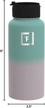 IRON °FLASK Camping & Hiking Hydration Flask with Straw, Wide Mouth Insulated Stainless Steel Sports Water Bottle - 32 oz Bubble Gum - Image 7