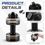 2 Pcs Christmas Dumbbell Water Bottle Gifts, 2.2 L / 75 oz Gym Workout Water Bottles Big Capacity Sports Gym Gift for Running Outdoors Cycling Camping Sports Lovers Men Women - Image 5