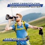 2 Pcs Christmas Dumbbell Water Bottle Gifts, 2.2 L / 75 oz Gym Workout Water Bottles Big Capacity Sports Gym Gift for Running Outdoors Cycling Camping Sports Lovers Men Women - Image 6