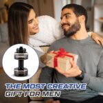 2 Pcs Christmas Dumbbell Water Bottle Gifts, 2.2 L / 75 oz Gym Workout Water Bottles Big Capacity Sports Gym Gift for Running Outdoors Cycling Camping Sports Lovers Men Women - Image 8