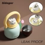 22 oz Water Bottle with Straw and Bowl, Wide Mouth Insulated Stainless Steel Tumbler;24H Ice Cold Leak-Proof Cup for Women Picnic & Hiking; Heart Bracelet Charm, Ideal Gift Choice, Gem Blue - Image 5