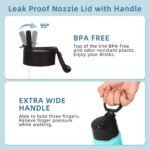 Volhoply 16 OZ Kids Water Bottle Bulk 2 Pack,Insulated Sports Bottles with Straw Lid,Stainless Steel Bottle with Handle Keep Cold & Hot,Double Wall Vacuum Tumbler Cups for School(Green Blue, 2) - Image 6