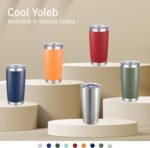 20 oz Tumblers Bulk Stainless Steel Tumbler with Lid Double Wall Vacuum Insulated Coffee Mug 20oz Powder Coated Cup for Hot and Cold Drinks, Navy, 6 pack - Image 5