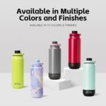 GREYLOCK 24 oz Insulated Water Bottle with Straw Lid, Leakproof Reusable Stainless Steel Vacuum Flask, 24hr Cold & Hot, Carry Handle & Silicone Spout, BPA-Free for Gym, Hiking, Travel,Red - Image 4