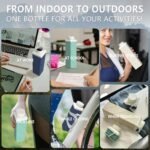 Collapsible Water Bottles 24.3oz, Foldable Travel Water Bottle, Portable & Lightweight, Leakproof & Reusable for Traveling Camping Hiking Yoga Sports Outdoor School Office, 1 Pack, Green - Image 6