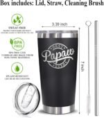 Emily's Best Papaw Ever Tumbler - Father's Day & - Birthday Gift For Papaw - From Grandchildren, Granddaughter, Grandson - New Grandpa - Image 3