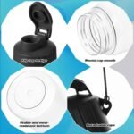 Olgaa 30 Pcs Water Bottles Bulk 17 oz Reusable Leak Portable Plastic Sports Drink Water Bottles with Handle Strap for Cycling Camping Hiking Gym Yoga (Black) - Image 4