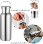 17Oz 304 Stainless Steel Water Bottles, Double Wall Vacuum Insulated Water Bottle, Metal Sport Water Thermos for Outdoor Travel Picnic (Rainbow Color) - Image 3