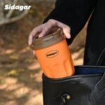 Travel Coffee Mug 10 oz Ceramic Lined Tumbler, Double Wall Stainless Steel Coffee Cup with Lid, Vacuum Spill Proof Mini Water Bottle, Insulated Thermal Mug for Home Office, Orange - Image 4