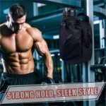 Magnetic Gym Water Bottle Bag for Flat Metal Racks - 4 Built-in Magnets, Fits 18-46oz Bottles, Adjustable Strap, Compact Gym Bag for Strength Training, Workout, Sports, Travel - Image 4