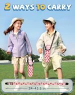 Water Bottle Carrier with Strap - Handheld Kids Water Bottle Holder for 10-16 oz / 14-20 oz Cute Cartoon Design Neoprene Crossbody Bottle Sling Bag for Boys Girls - Image 6