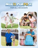 Water Bottle Carrier with Strap - Handheld Kids Water Bottle Holder for 10-16 oz / 14-20 oz Cute Cartoon Design Neoprene Crossbody Bottle Sling Bag for Boys Girls - Image 7