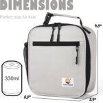 Lunch Box Kids,Premium Insulated Lunch Bag for Girls Boys,Soft Bag Mini Cooler Back to School Thermal Reusable Lunch Bag for Work School Picnic (Gray) - Image 4