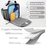 Lunch Box Kids,Premium Insulated Lunch Bag for Girls Boys,Soft Bag Mini Cooler Back to School Thermal Reusable Lunch Bag for Work School Picnic (Gray) - Image 5