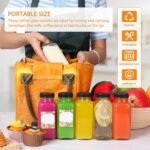 AuroTrends 8 oz Glass Bottles with Lids 3Pack, 250ml Glass Juice Bottles with Lids 8 oz for Water, Kombucha, Coffee - (8fl.oz, Set of 3) - Image 4