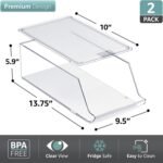 Sorbus Water Bottle Organizer for Fridge with Lid – Holds 9 Bottles – Stackable Drink Organizer for Refrigerator, Pantry, or Countertop – Clear BPA-Free Plastic Bottle Storage Holder - Image 3