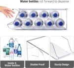 Sorbus Water Bottle Organizer for Fridge with Lid – Holds 9 Bottles – Stackable Drink Organizer for Refrigerator, Pantry, or Countertop – Clear BPA-Free Plastic Bottle Storage Holder - Image 4