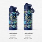 Choco Mocha Kids Water Bottle For School, Kids Insulated Water Bottle Stainless Steel for Boys,14Oz Double Blue Shark - Image 9
