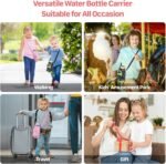 Water Bottle Carrier for Kids - Water Bottle Holder with Strap, Boys Girls Water Bottle Sling Bag for 10/12/14/16/18Oz Water Bottles Walking Hiking Camping - Image 7