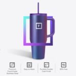 IRON °FLASK Co-Pilot Insulated Mug w/Straw & Flip Cap Lids - Cup Holder Bottle for Hot, Cold Drink - Leak-Proof- Water, Coffee Portable Travel Tumbler - Lavender, 40 Oz - Image 6