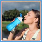 Maxdot 20 Pcs Reusable Water Bottles Bulk for Kids 12 oz Plastic Sports Water Bottle Gym Lightweight Snap Lid Bottle Easy Carry Leak Proof Bottles for Outdoor Fitness - Image 6