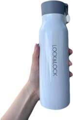 LocknLock Name Tumbler White 12oz, BPA-Free Double Wall Stainless Steel Vacuum Insulated Tumbler with Leak-Proof Lid and Handle, Thermal Travel Water Bottle - Image 4