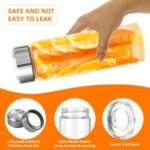 Glass Juice Bottles 4 Pack 20 oz - Wide Mouth Glass Water Bottles with Lids - for Juicing, Smoothies, Milk, Protein, BPA Free, Reusable, Stainless Steel Lids, Leak Proof, Shaker bottle (600 ml) - Image 4