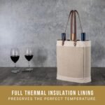 LEGACY - a Picnic Time brand - Pinot Jute 3 Bottle Insulated Wine Bag - Wine Tote Bag - Wine Gift Bag, (Beige) - Image 5