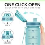 32oz Water Bottle with Time Marker, Motivational Drinking Bottle with Strap, BPA-Free Leak-Proof, Encouraging Water Bottle Time to Drink Water for Gym School Office Travel - Image 5