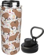 Capybara Gifts Capybara Cup Mug Kawaii Water Bottle Stainless Steel Vacuum Insulated Bottle for Hot or Cold Drinks Adorable Travel Mug - Image 3