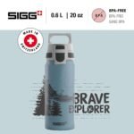 Sigg - Aluminium Kids Water Bottle - WMB ONE Brave Eagle - Suitable For Carbonated Beverages - Leakproof - Lightweight - BPA Free - Climate Neutral Certified - Light Blue - 20 Oz - Image 3
